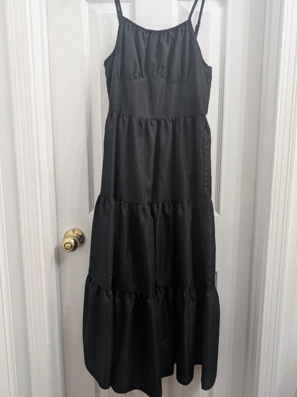 Black cottage core dress